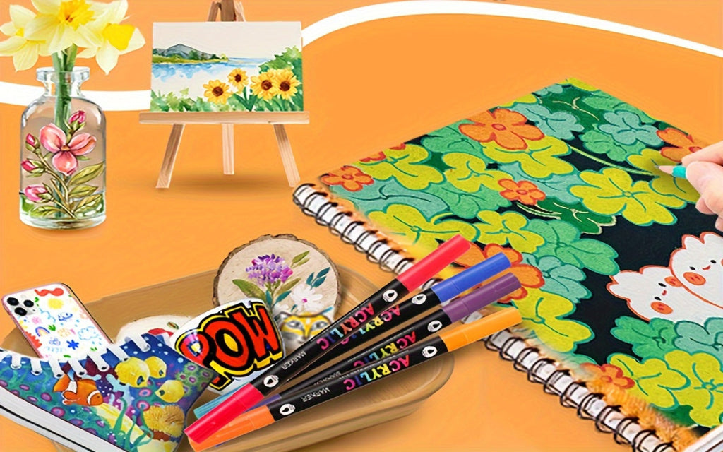 Double-Ended Acrylic Paint Pen Set with Brush and Fine Tips in 48- or 72-Piece Checkout Options — image 15