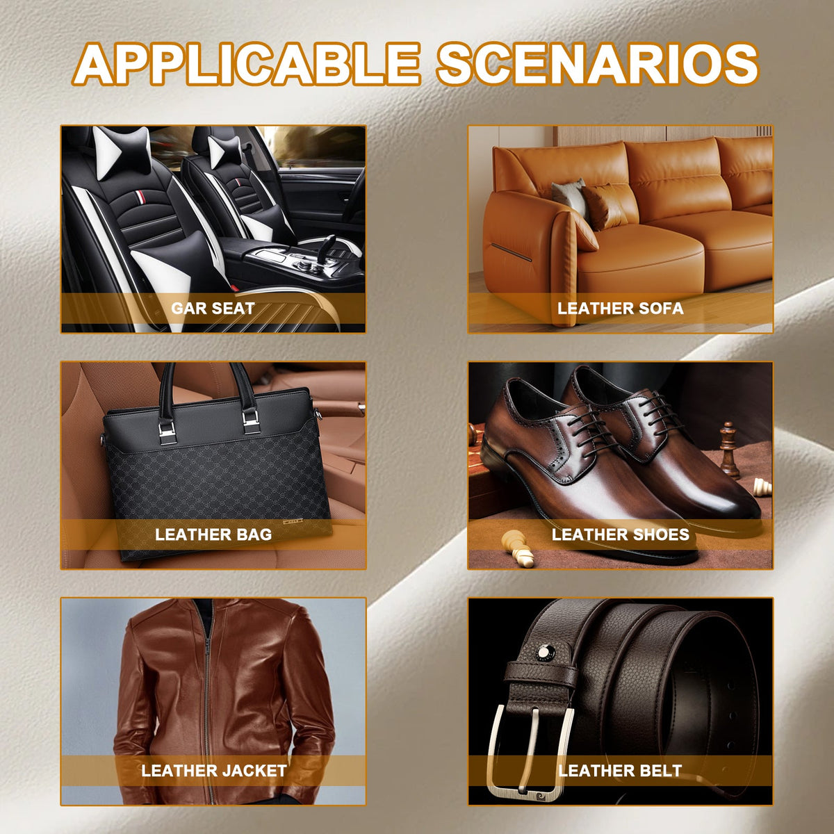 Leather Care Wax Car Seat Furniture Sofa Leather Shoes Care Refurbishment Maintenance Portable Care