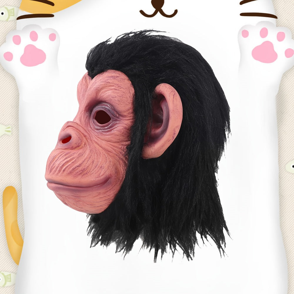 Costume Accessories Full-Head Gorilla Mask with Two Latex Animal Face Styles for Costume Wear — image 12