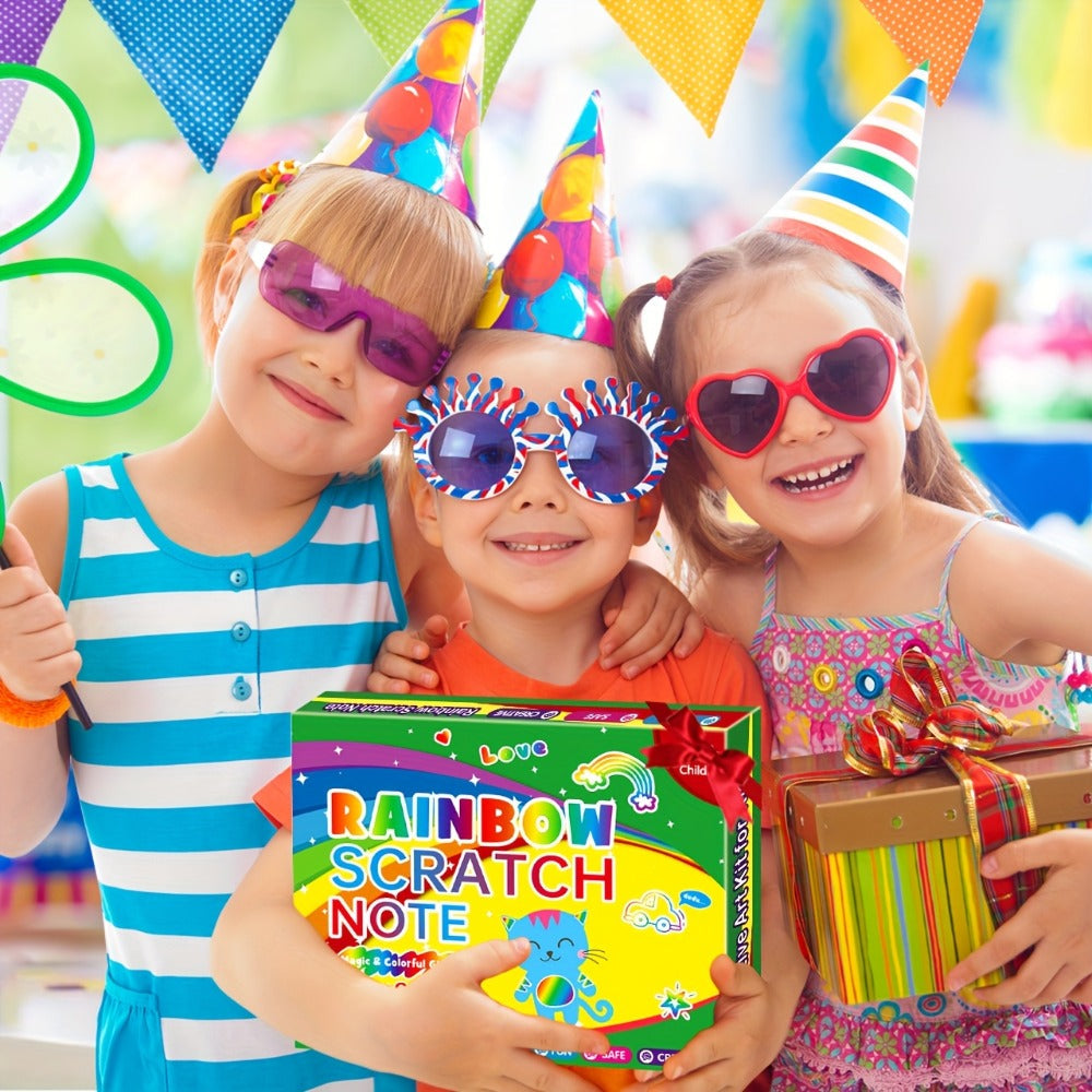 Scratch Art Notebooks 48 Pack Rainbow Scratch Paper Party Favors for Kids Birthday Gifts for Parties, Celebrations and Guest 