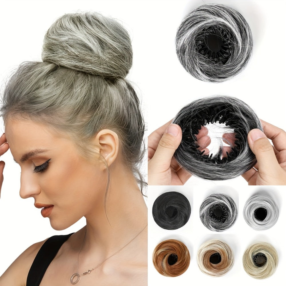 Hair Accessories Four-Inch Curly Bun Hair Piece in Six Synthetic Fiber Colors for Updo Styling — image 14