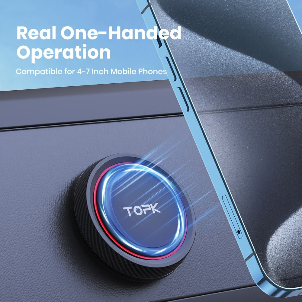 Two-Pack Magnetic Car Phone Mount with Round 4.6cm Heads, Short Bodies and Black Adhesive Dashboard Bases — image 4