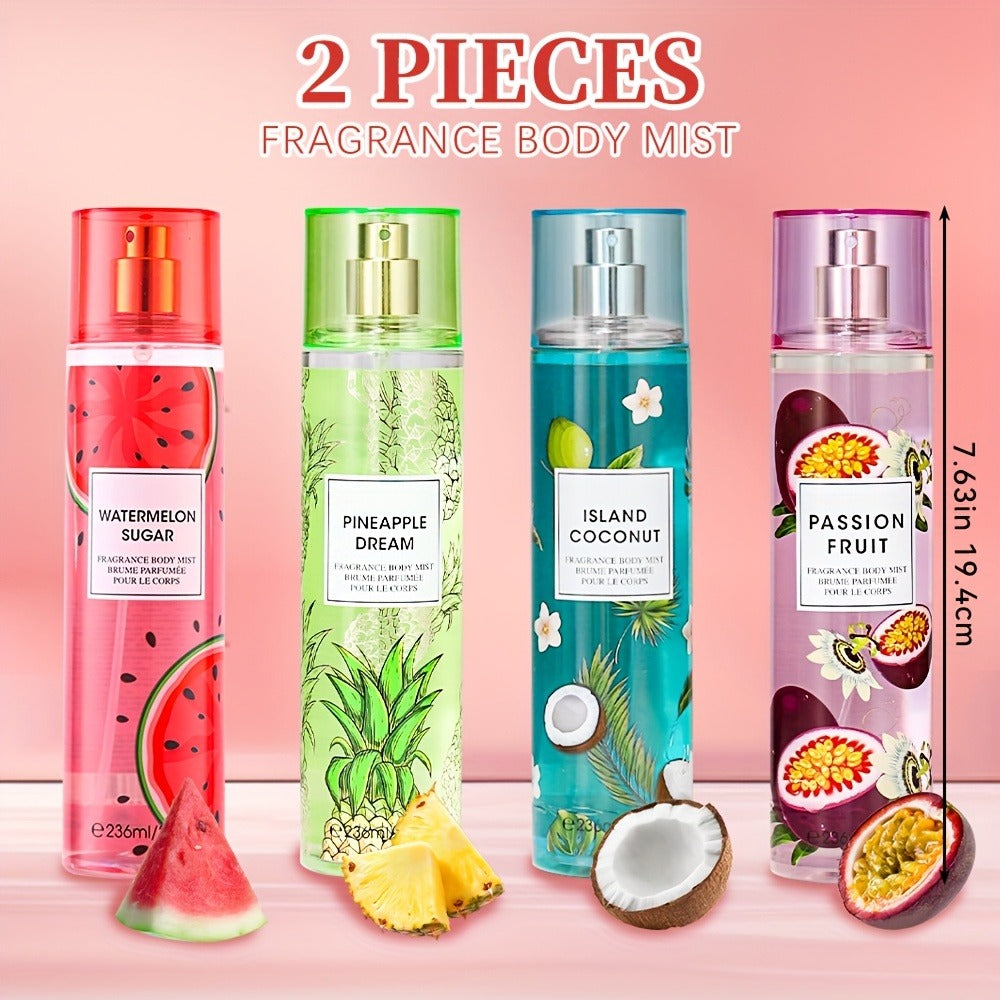 Two-Piece Fruit Scent Body Mist Set, 8 fl oz / 236ml Bottles in Nine Exact Matching Scent Options — image 4