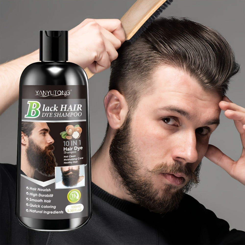 Color Shampoo for Beard & Hair, Natural Plant Dye Formula, Ammonia-Free Quick Gray Coverage — image 8