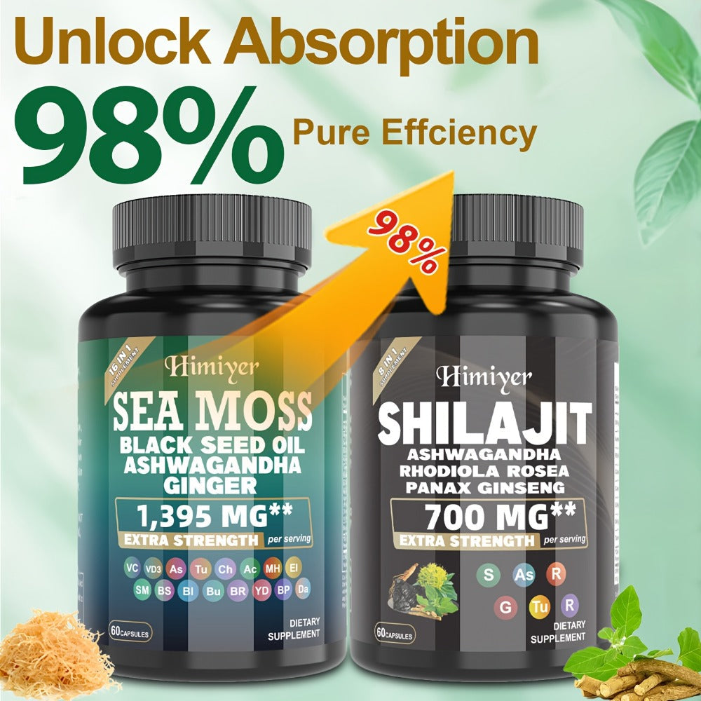 Dietary Supplement Sea Moss and Shilajit Capsule Bundle with Two- or Six-Piece available options — image 6