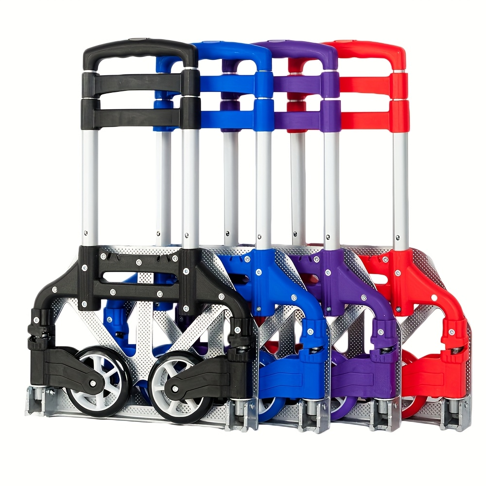 Compact Folding Aluminum Hand Truck with Telescoping Handle, 165 lb Load Label and Four Color Options — image 9