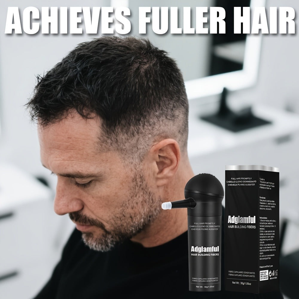 Hair Fiber Powder Kit with Tall Container and Directional Spray Applicator in Medium Brown or Black — image 4