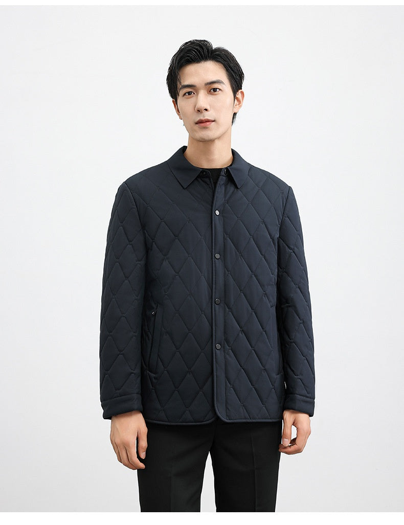 Mulberry Silk Thermal Casual Cotton-padded Jacket For Middle-aged And Elderly Men