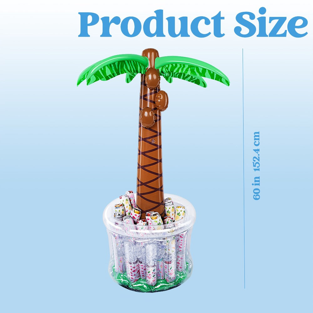 5FT Inflatable Palm Tree Drink Cooler, Tropical Beverage Ice Bucket for Luau Hawaiian Pool Party Decorations — image 2