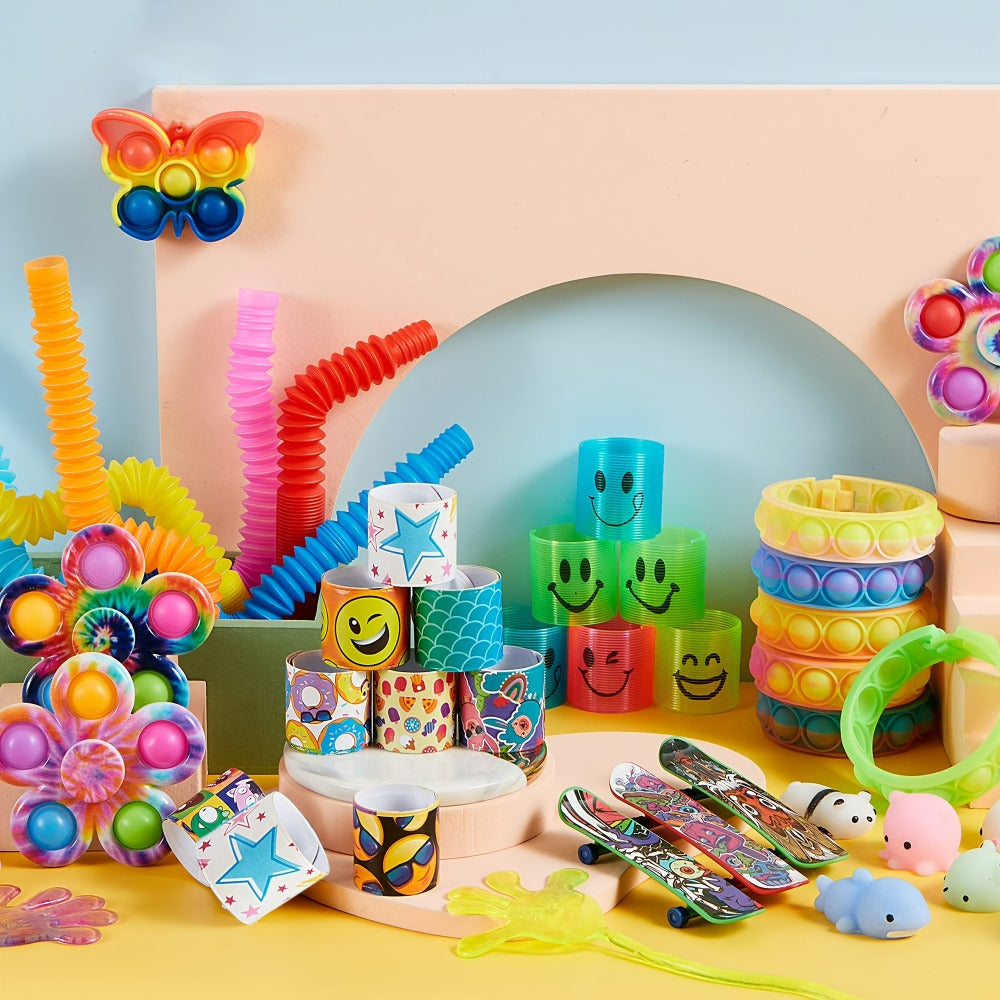 Party Favors Toys 60 Pack, 9 Styles Bulk Fidget Toy Set for Kids, Goodie Bag Fillers, Birthday Party Prizes — image 5