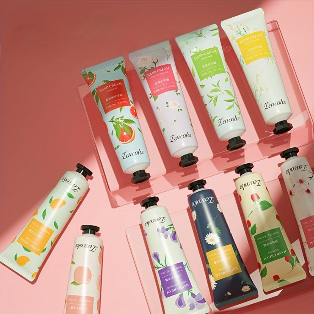 Ten-Piece Hand Cream Gift Box with Botanical and Fruit-Print Travel Tubes in Coordinated Assortment — image 7
