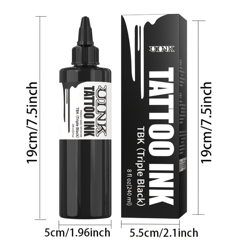 Tattoo Ink UINK 8.12oz 240ml Black, White or White Plus Triple Black Bottle Options with Item-Specific Color, Capacity and Bo