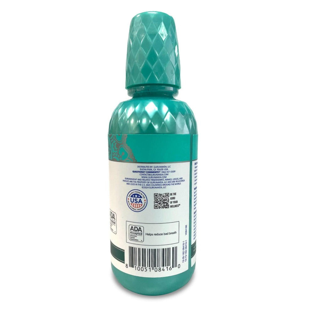 GuruNanda Alcohol Free Mouthwash 2 Pack 16 oz Each Fluoride Free Oral Rinse with 8 Essential Oils Sodium — image 3