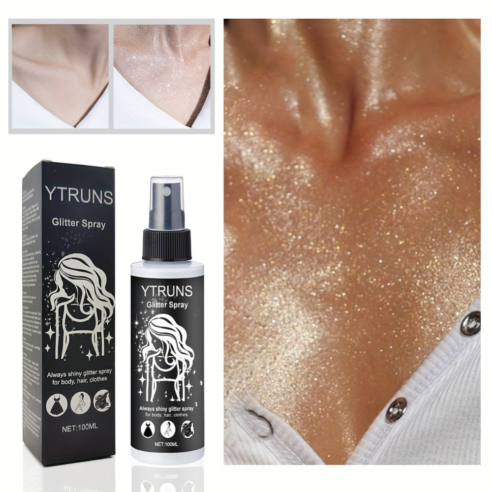 Body Shimmer Spray for Women – Star-Shaped Glitter Sparkle Mist 100ml Hydrating Formula for Body Hair & Clothes — image 2