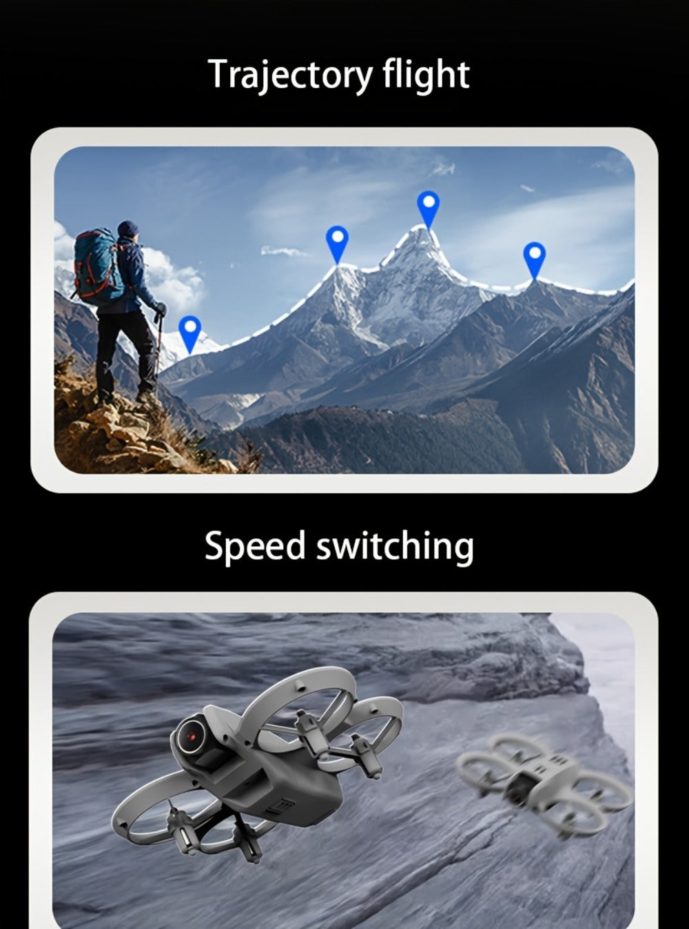 4K RC Airplane Auto Hover Dual Batteries Optical Flow WiFi FPV Camera One-Key Return Roll Anti-Shock Anti-Collision — image 2