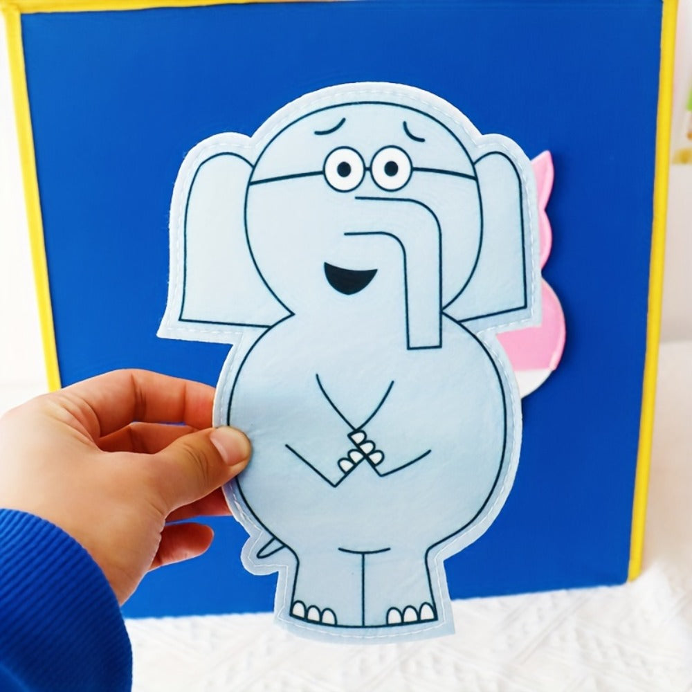Elephant and Piggie Hand Puppets Plush Stuffed Animal Props for Storytelling, Classroom Teaching & Role Play — image 11
