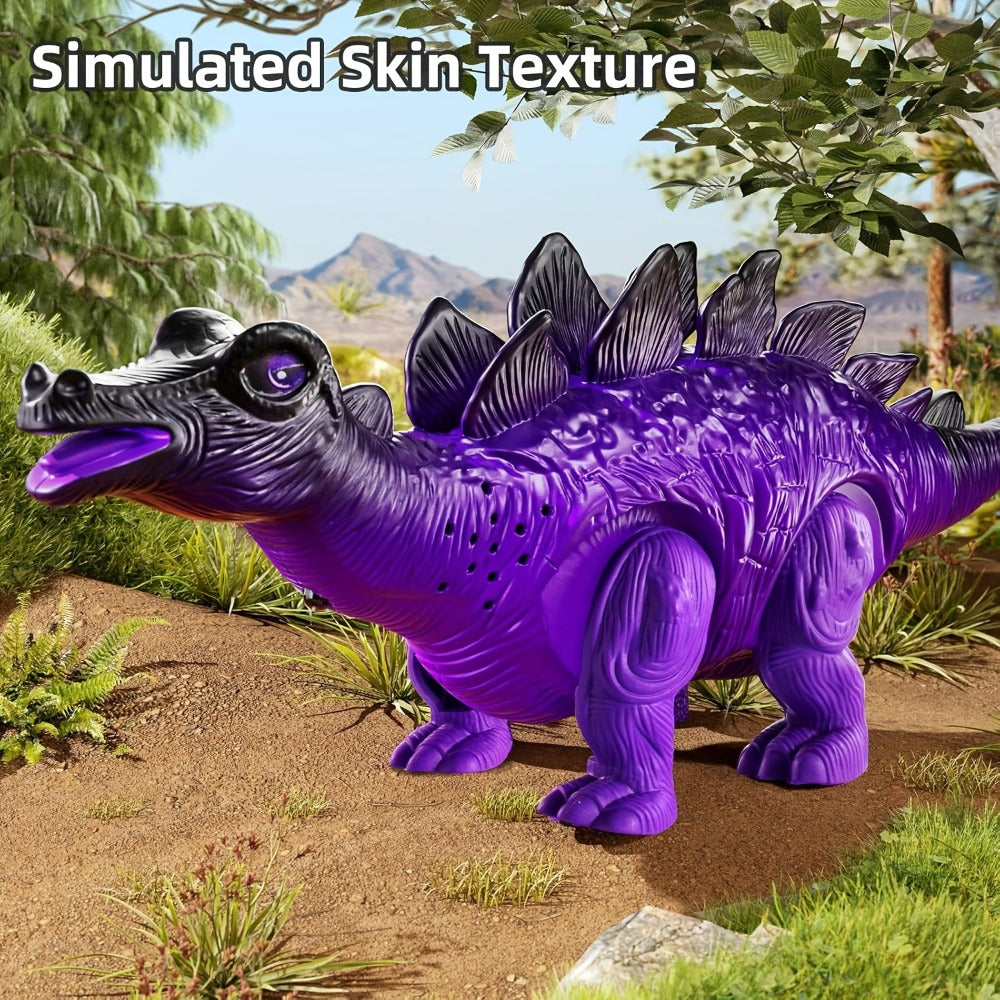 Interactive Dinosaur Toy Set 3 Pack with Walking, Roaring Sound & Lights, Electric T-Rex, Stegosaurus & Brachiosaurus — image