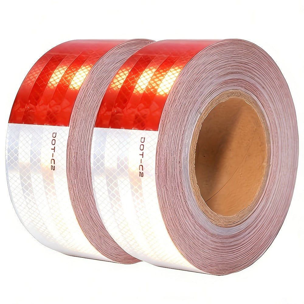 DOT-C2 Reflective Tape 2"x60' High Intensity Prismatic Self-Adhesive Safety Strip – Waterproof Wear-Resistant Ultra Bright fo