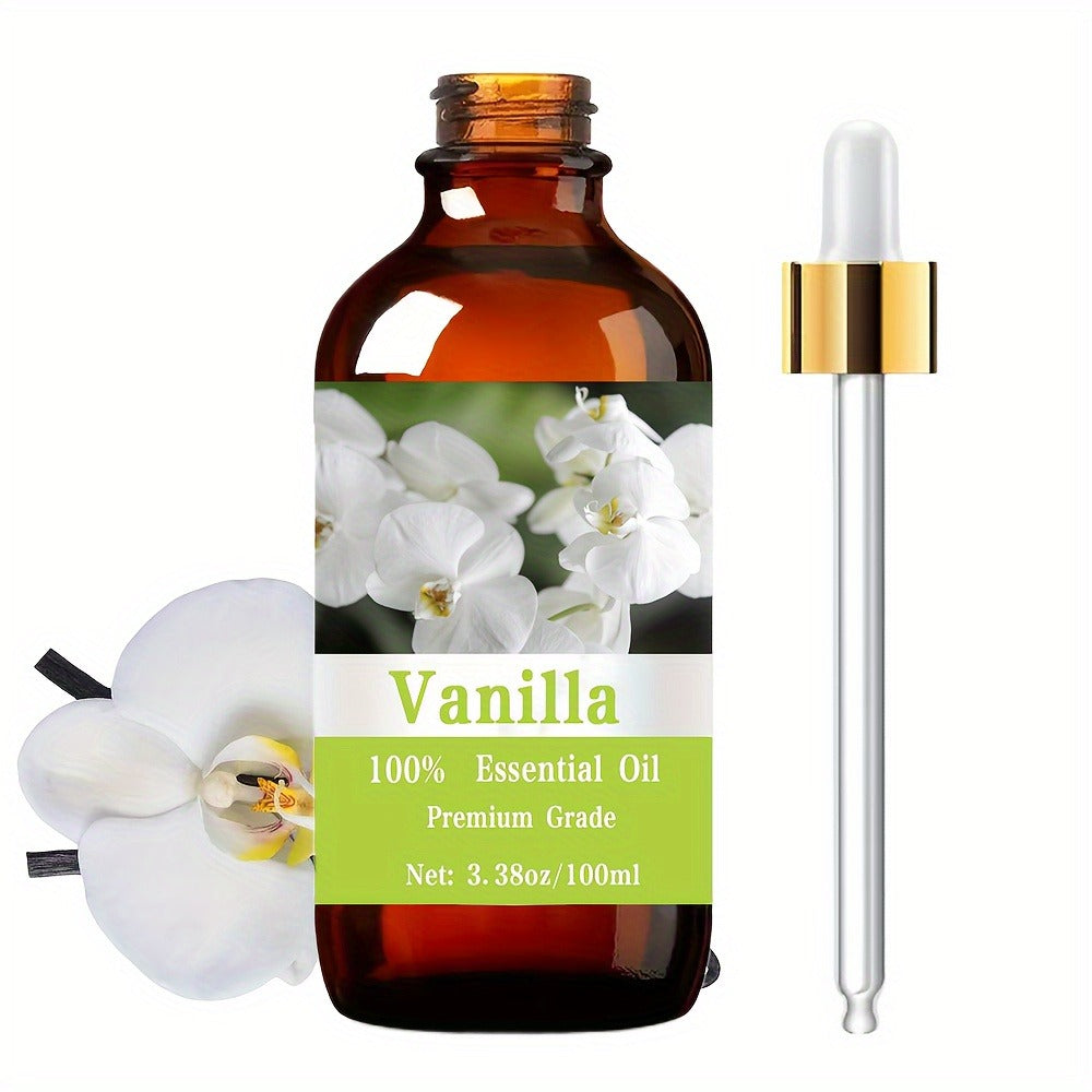 Essential Oil Vanilla Warm Sweet Aroma in 100ml Bottle for Diluted Topical, Diffuser and Humidifier Use — image 1