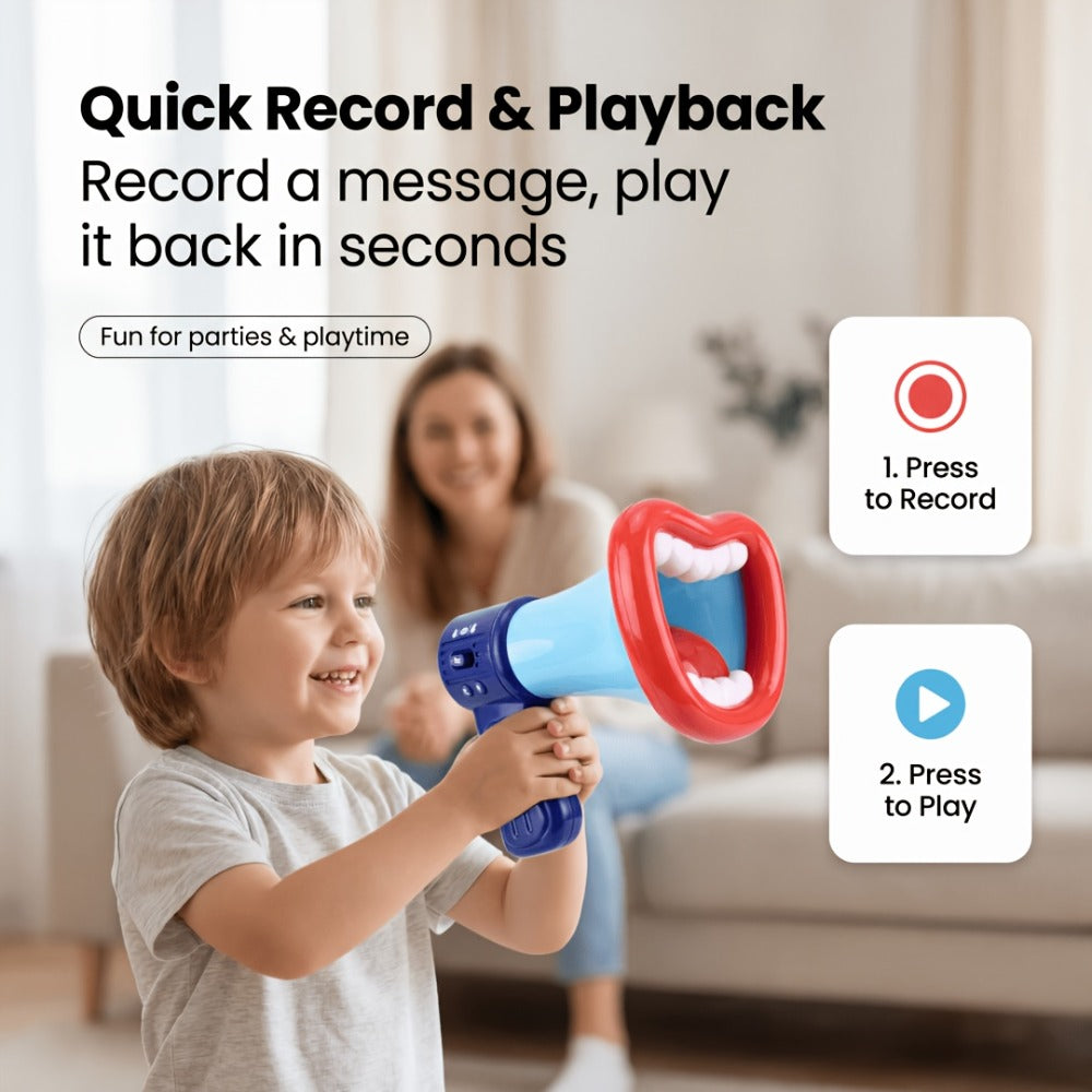 Voice Changer Megaphone Toy for Kids, Funny Big Mouth Handheld Megaphone with Multi Sound Effects — image 7