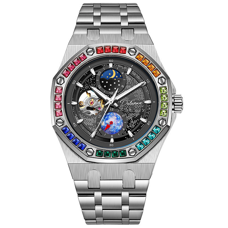 Waterproof Luminous Mechanical Watch For Men Starry Sky Series