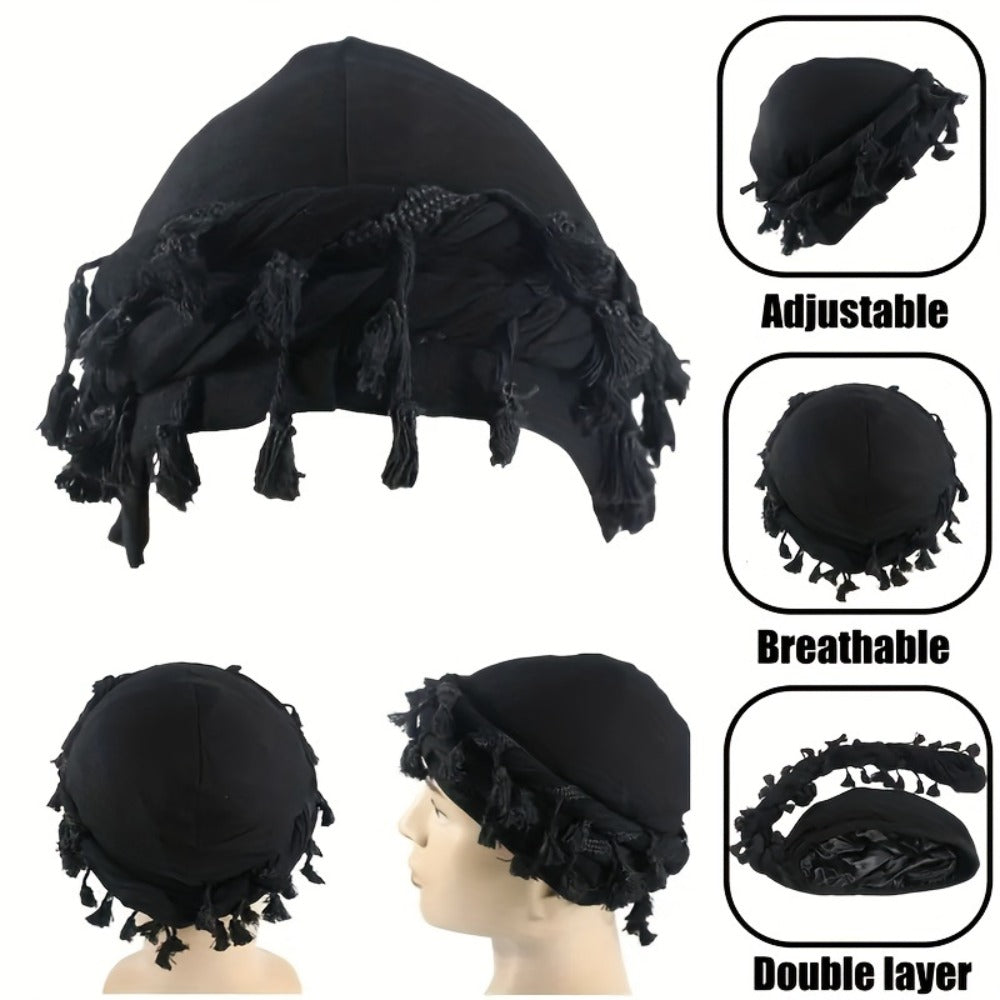 Costume Accessories 5-Piece Tassel Head Wrap Set with Green, Yellow, Red and Blue Color Assortment — image 3