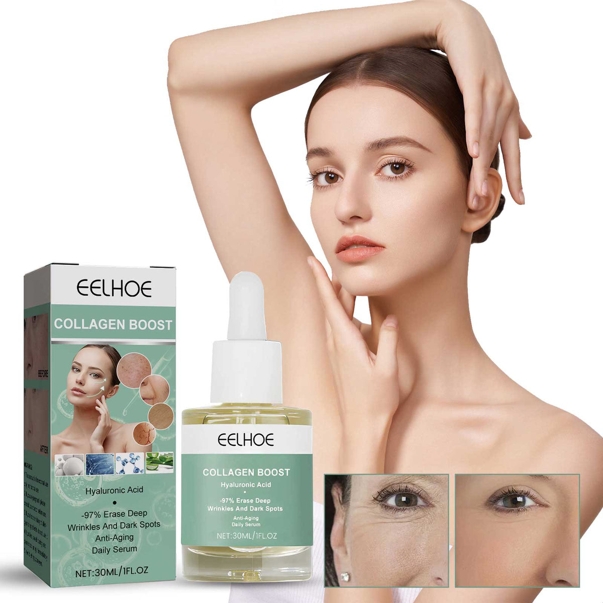 Collagen Anti-Aging Serum, Hydrates Reduces Fine Lines And Firming Skin Care Essence