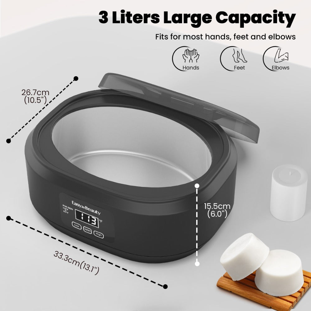 Paraffin Wax Warmer Kit 3000ml Touchscreen for Hands & Feet – Includes 6 Packs Refill Wax, Hot Wax Spa Bath for Arthritis Pai