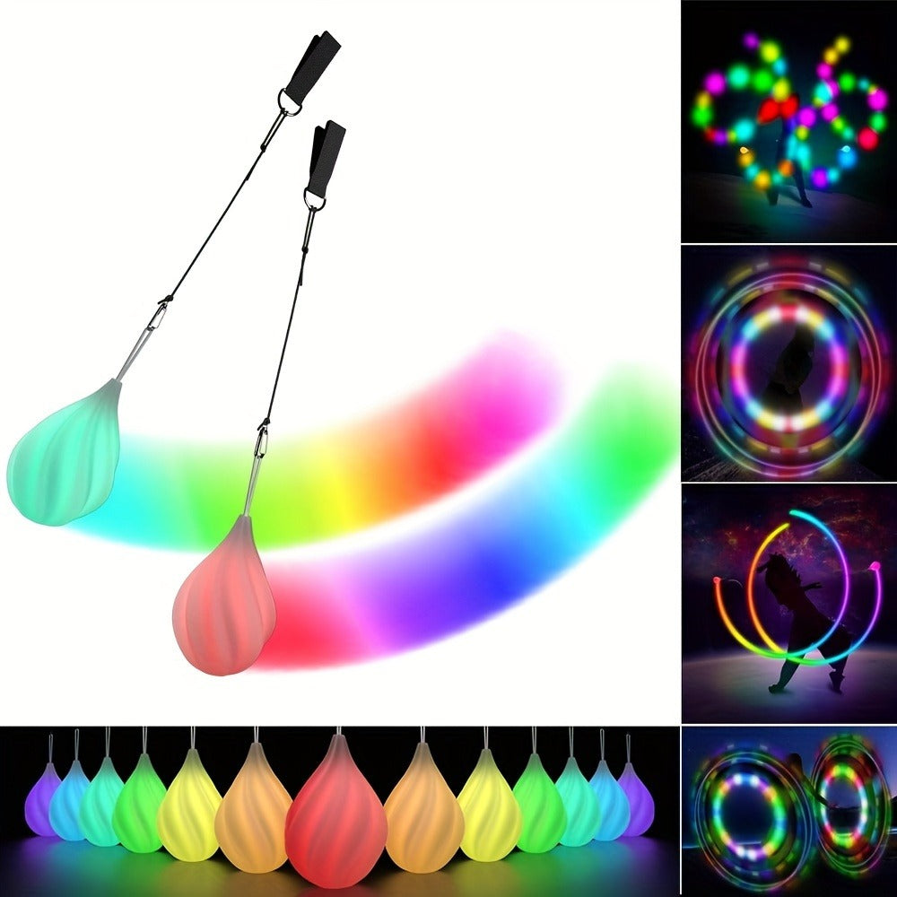 Glow Poi Balls LED Spinning Set 1 Pair with the Listed Color, Size or Set Options for Everyday Use — image 1