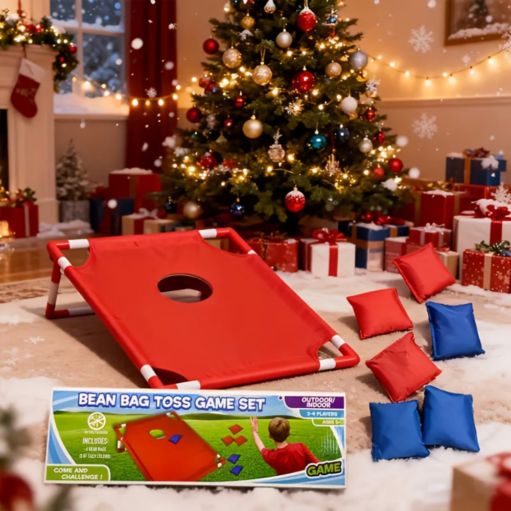 Portable Cornhole Bean Bag Toss Game Foldable Board 12 Bean Bags Storage Bag with the Listed Color, Size or Set Options for E