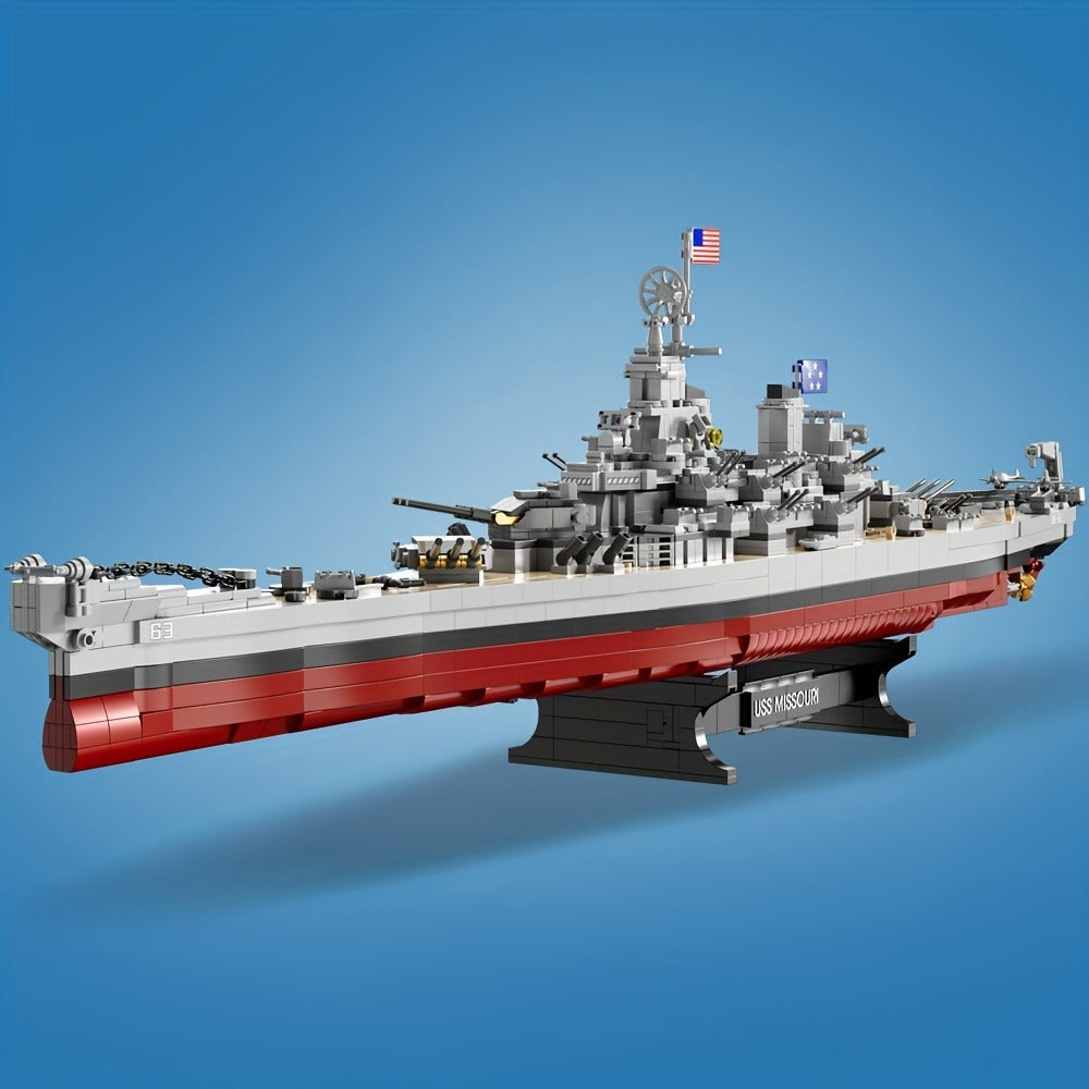 Battleship Model Building Kit 2228PCS – USS Missouri BB-63 Military Historical Warship Construction Set FC4203 — image 5