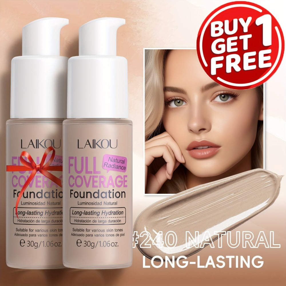 LALKOU 30g Liquid Foundation Two-Bottle Set with Pump Dispensers and Six Shades from Ivory to Tan — image 9