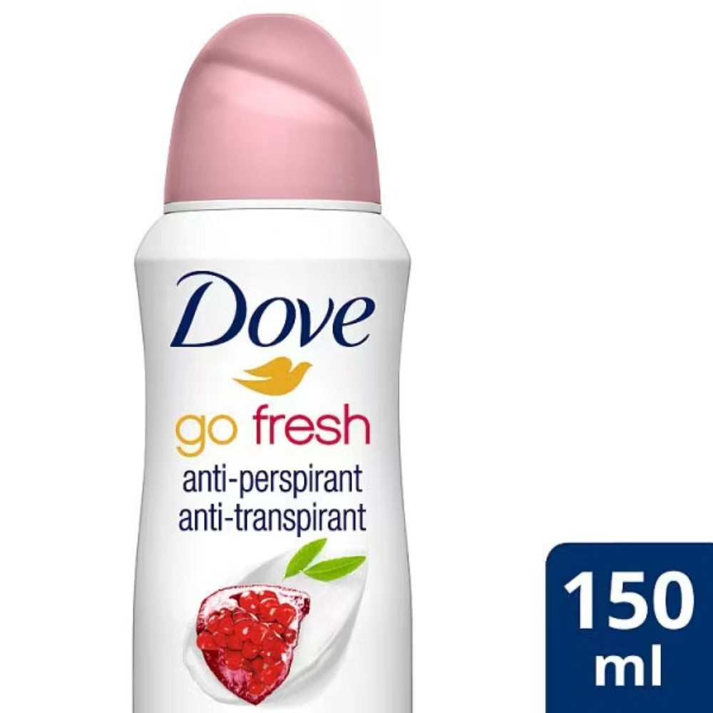 Pomegranate & Lemon Verbena Body Spray for Women Dove Go Fresh 150ml Long Lasting Freshness Quick Dry Invisible No White Mark