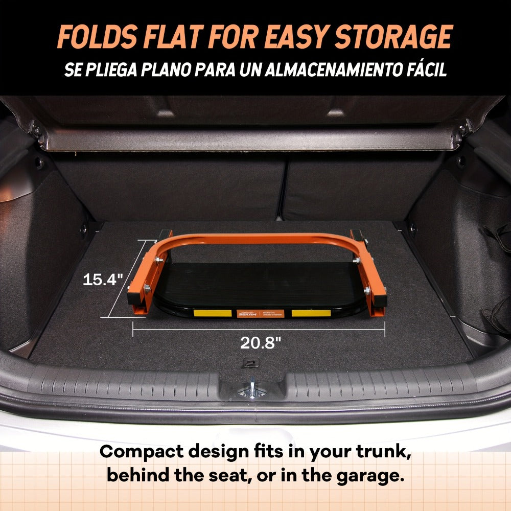 Tire Step Foldable Anti-Slip Thickened – 300 / 500 / 650 lb Capacity Adjustable Height for Truck SUV Trailer Maintenance — im
