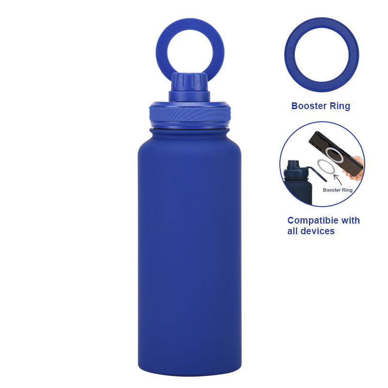 Magnetic Phone Holder Outdoor Large Capacity 1L Wide-Mouth Insulated Stainless Steel Sports Water Bottle - V.I.P Digital Presence