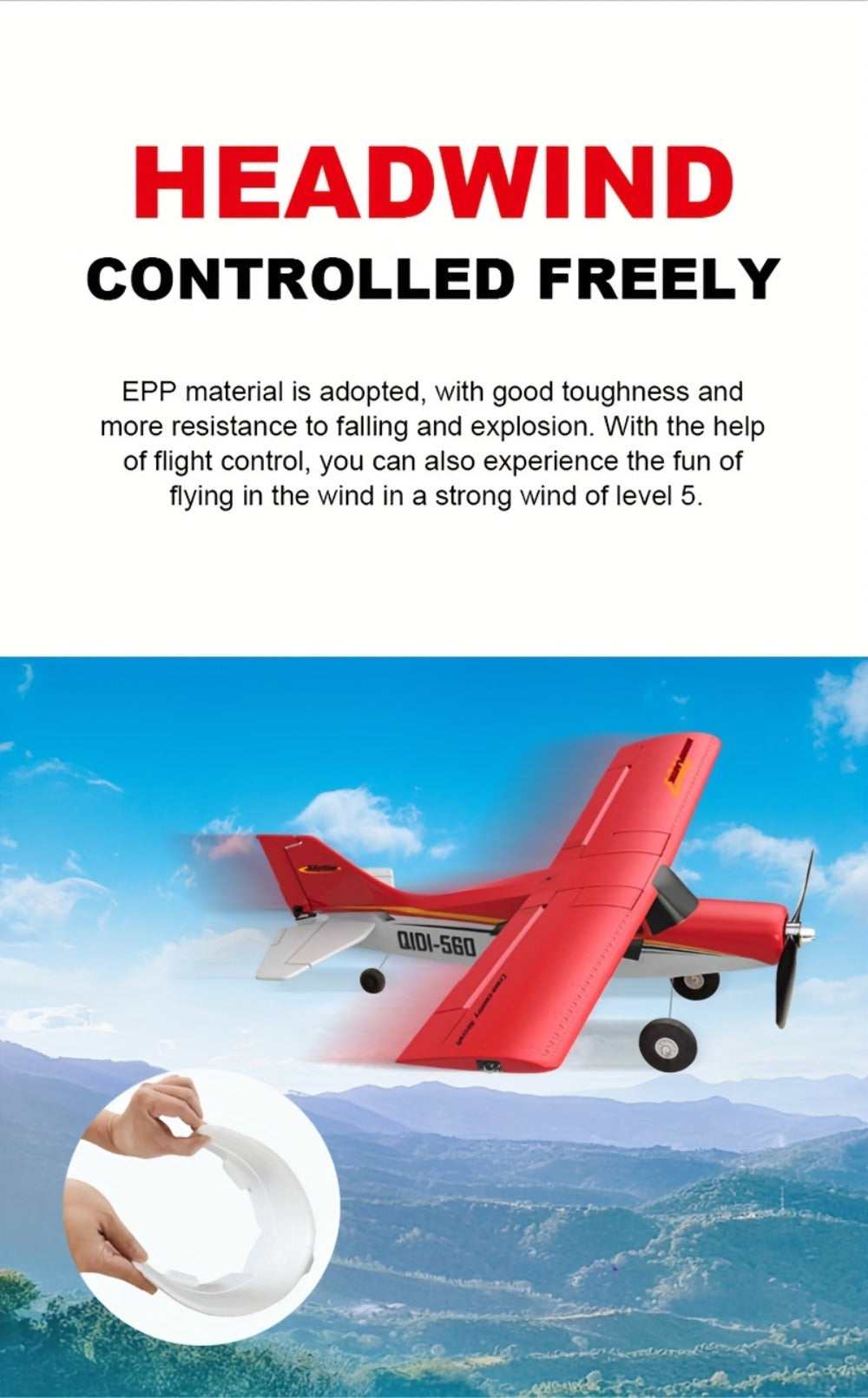 Brushless Fixed Wing RC Plane 6-Channel 6-Axis Gyro 3D Aerobatic Stunts 2 Batteries Included — image 16