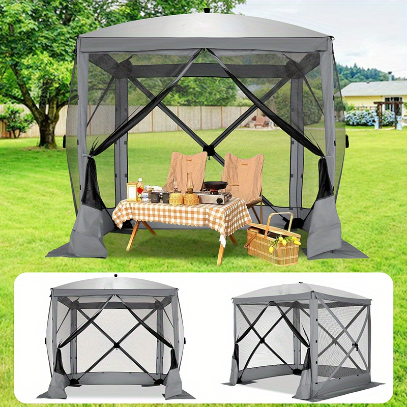 Pop Up Gazebo 8x8ft Mesh Screen Tent Portable Camping Garden Picnic for Garden, Patio and Yard Use — image 6