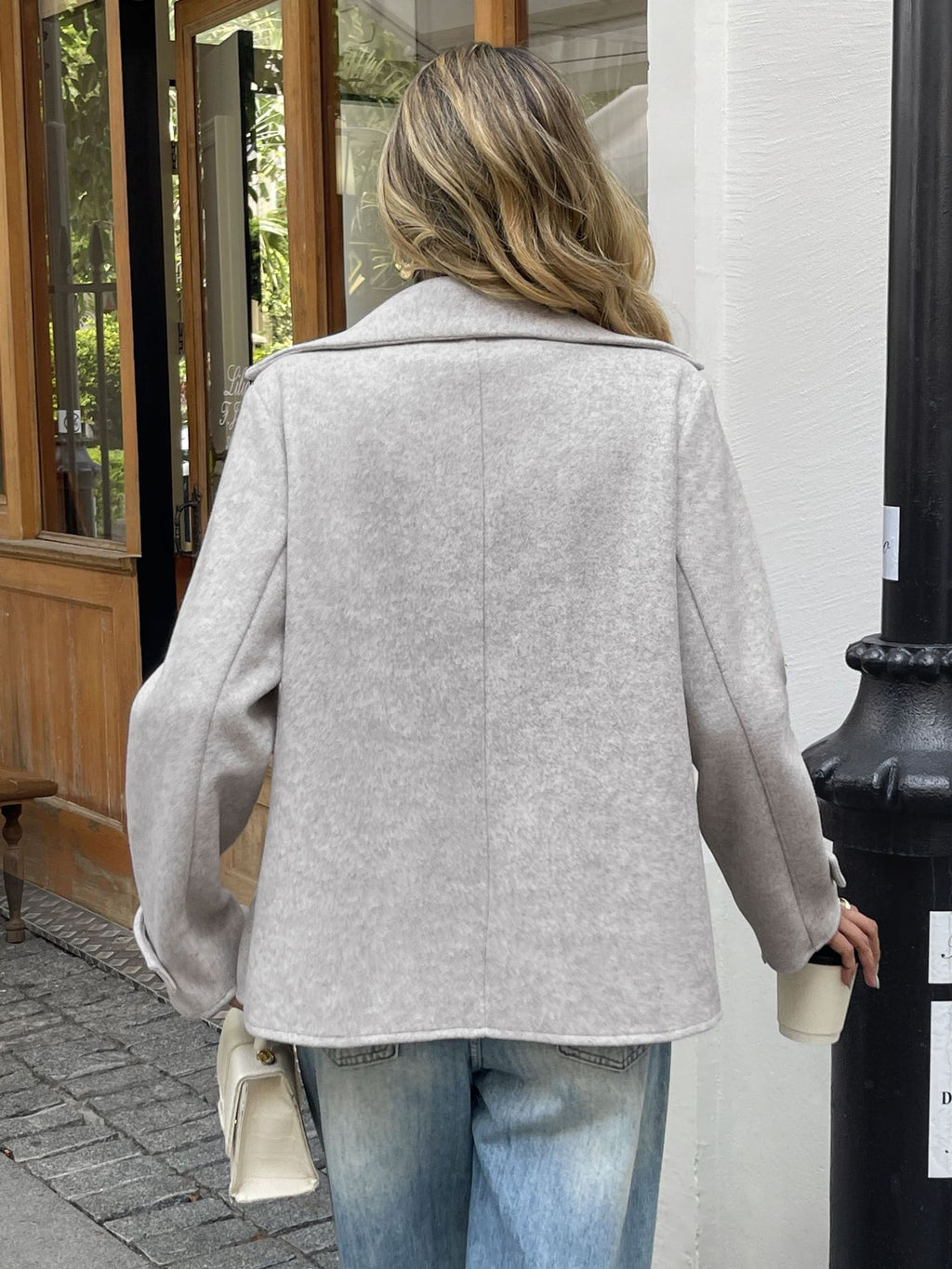 Fashion Long Sleeve Button Jacket Coat For Women