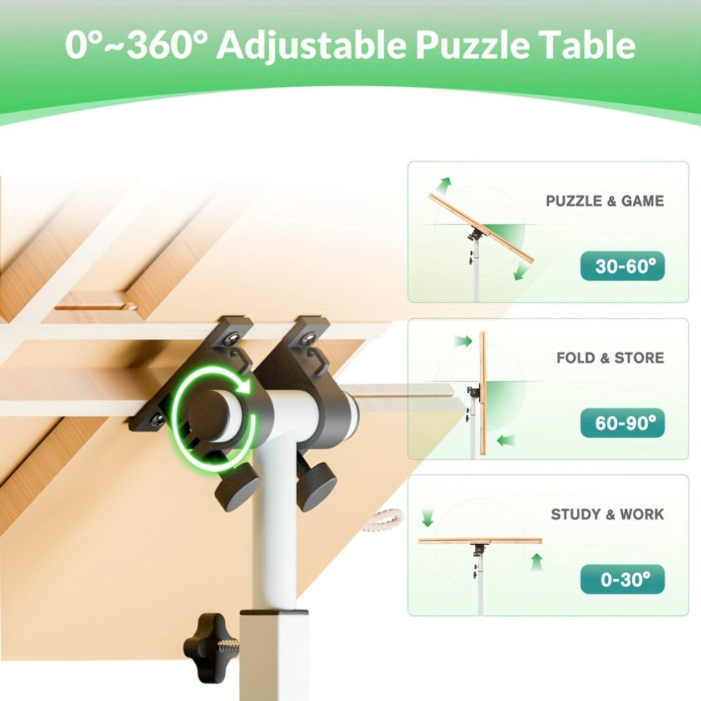 Puzzle Table in a 1500 Pieces Adjustable Angle and Height 4 Drawer Design with Metal Legs — image 3