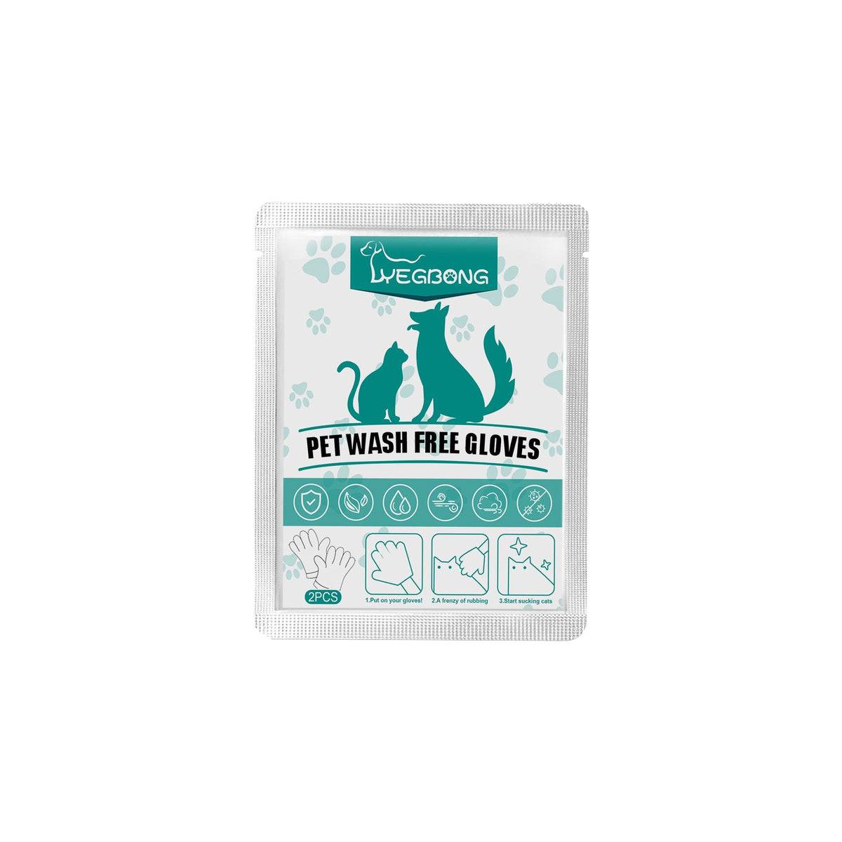 Pet Leave-In Cleaning Gloves Dog Bath Cat Clean Dry Cleaning Gloves Deodorizing Odor Removal - V.I.P Digital Presence