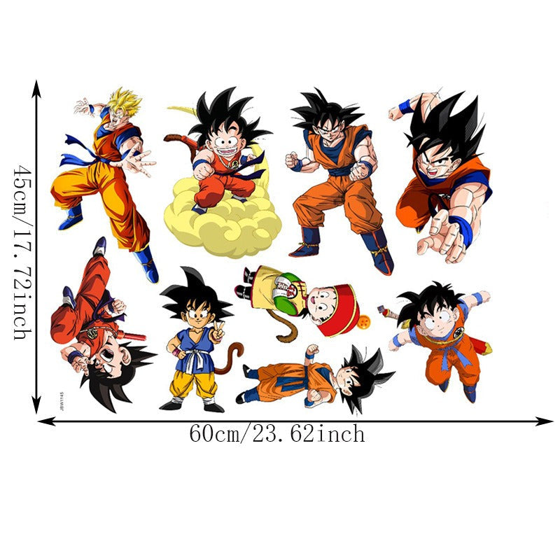 Dragon Ball Wall Sticker Wukong Saiya Decorative Painting Children's Room PVC Decorative Cartoon Sticker - V.I.P Digital Presence