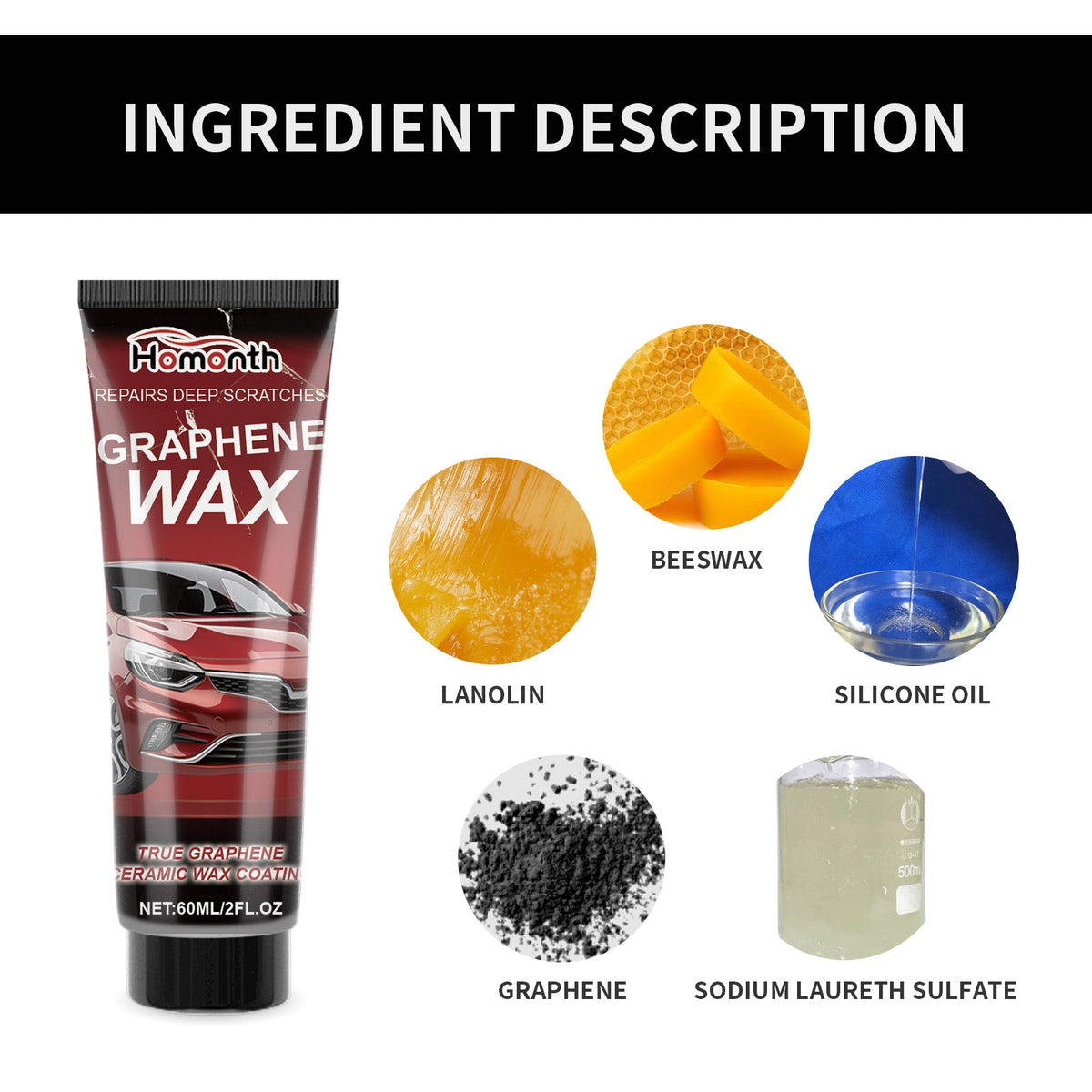 Repairs Deep Scratches Graphene Wax, Car Paint Repair Deep Scratches Graphene Wax Refurbished Car Wax
