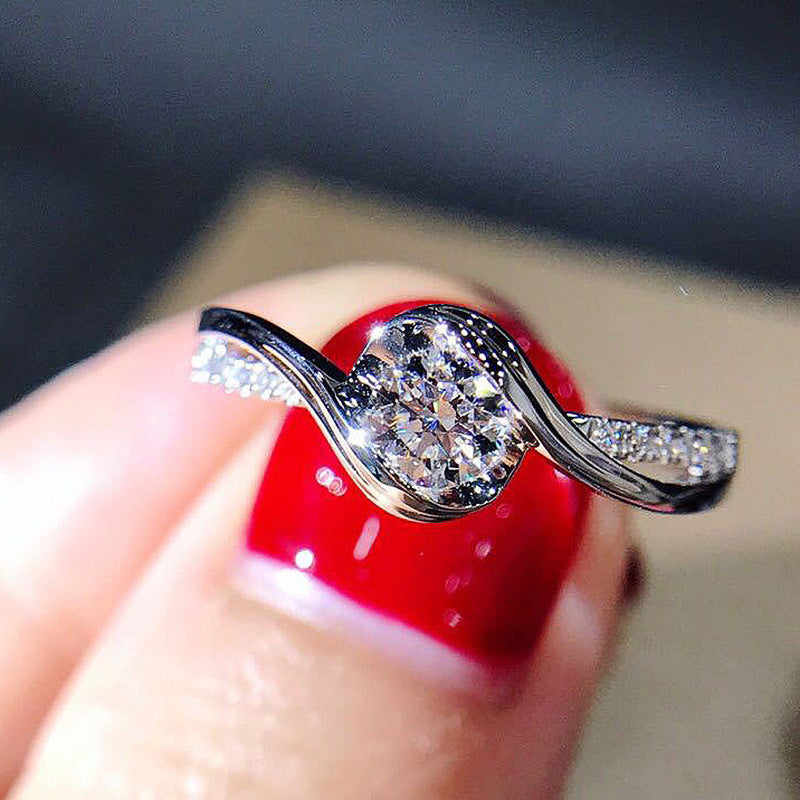 Creative Twisted Arm Eight Heart Eight Arrow Zircon Ring for Women's Engagement Ring - V.I.P Digital Presence