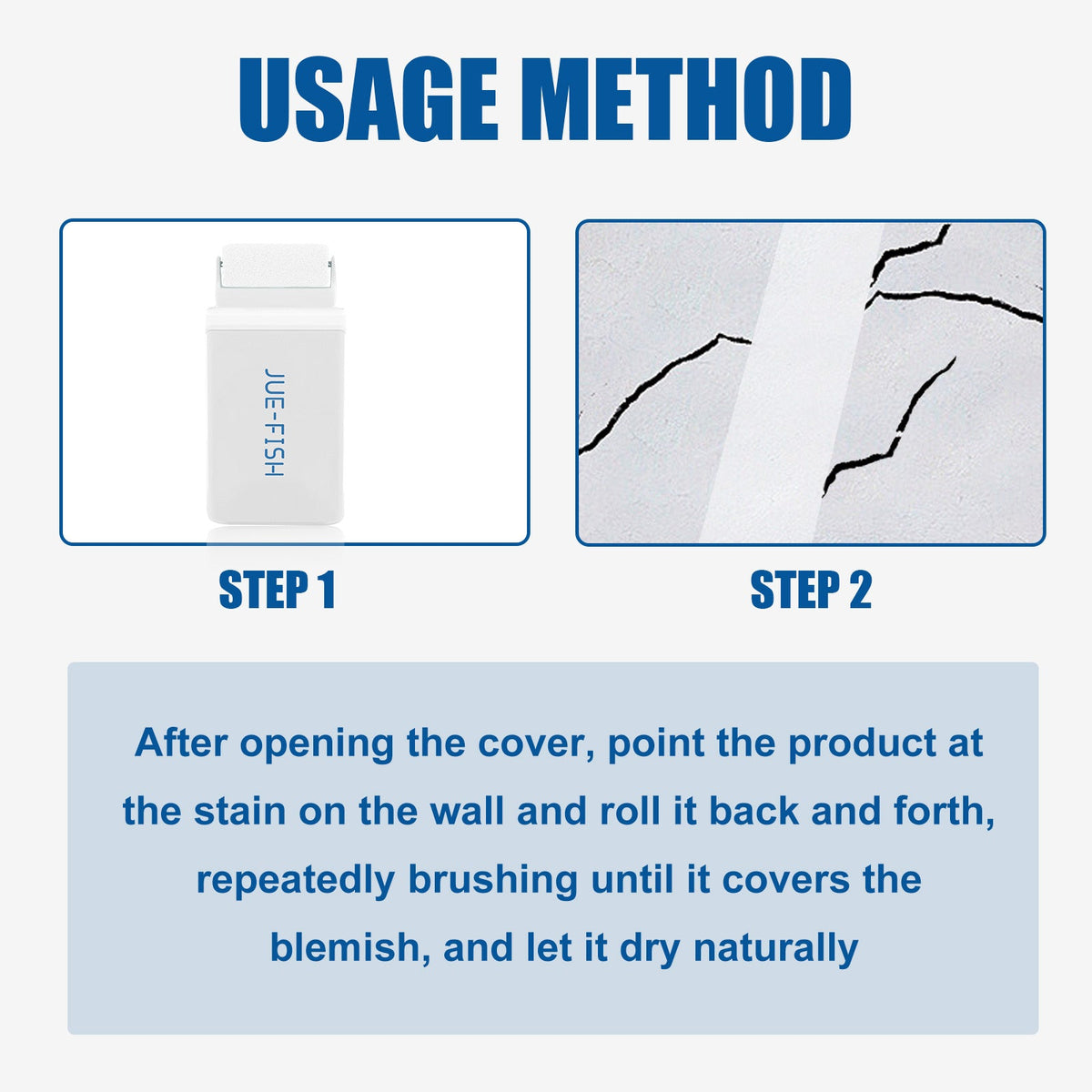 Wall Repair Roller Brush, White Paint Renovation, Moisture And Crack Prevention, Graffiti Cover Repair Wall Paint