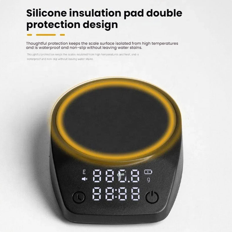 Mini Electronic Coffee Scale - Timed Weighing, Perfect for Italian Beans, Home & Coffee Bars