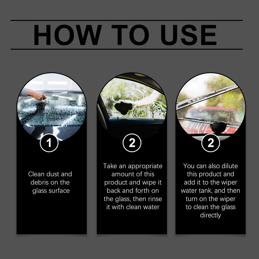 glass oil film remover, clear vision without trace use easy to remove stubborn oil film cleaner