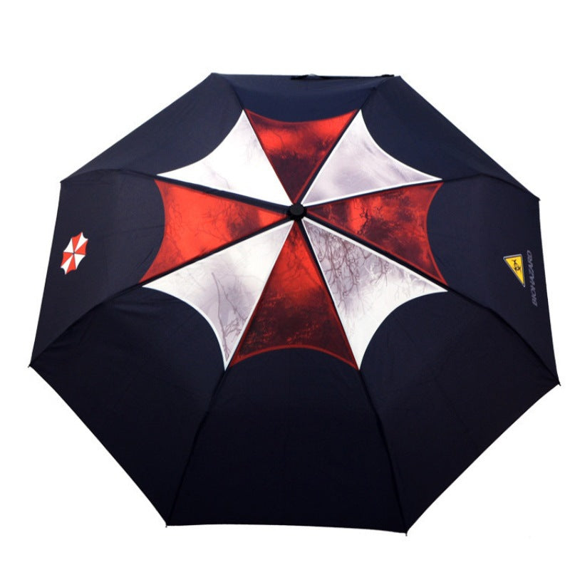 Creative Folding Sunny Umbrella Biochemical Crisis Triple Fold Sunshade Umbrella Rain and Rain dual-use - V.I.P Digital Presence