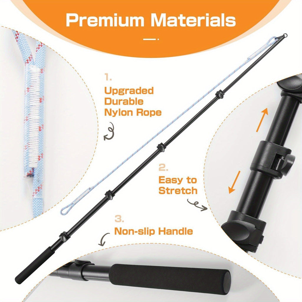Dog Toy Telescopic Aluminum Flirt Pole with Reinforced Nylon Rope and Three Detachable Interactive Toys — image 7