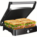 Panini Press Grill Indoor Sandwich Maker 4 Slice, Non-Stick 1200W Electric Grill with Temperature Control — image 1