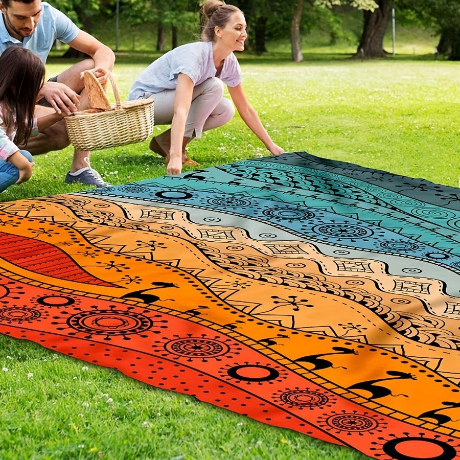 Printed Beach Mat with 19 Exact Size-and-Pattern Options, 198 x 205cm to 275 x 305cm with Stakes and Pouch — image 5